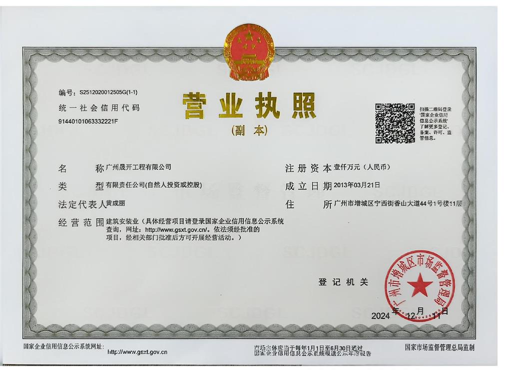 營業執照（副本）